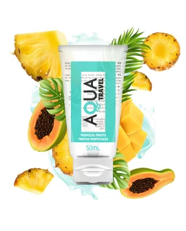 AQUA TRAVEL LUBRICANTE BASE AGUA SABOR FRUTAS TROPICALES - 50 ML