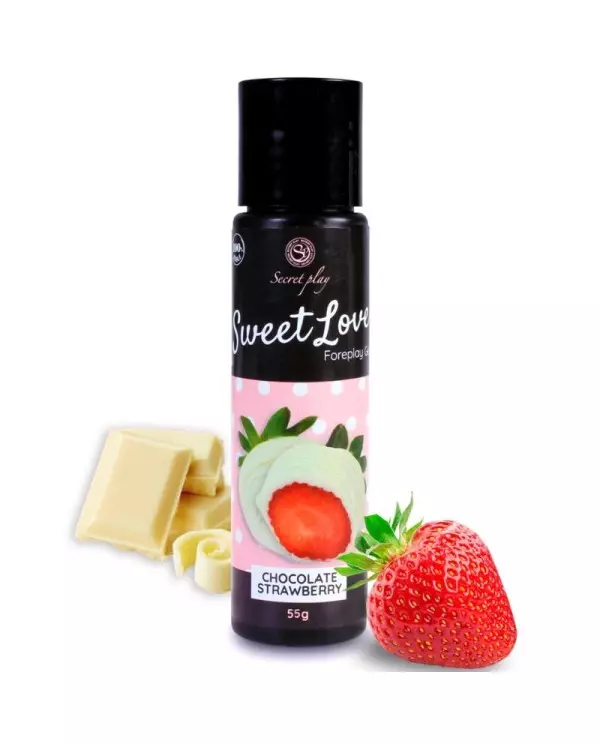 SECRETPLAY GEL SWEET LOVE FRESA Y CHOCOLATE BLANCO 60 ML