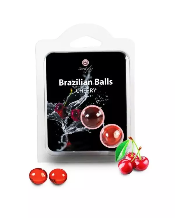 SECRETPLAY BRAZILIAN BALLS CEREZA SET 2 BOLAS