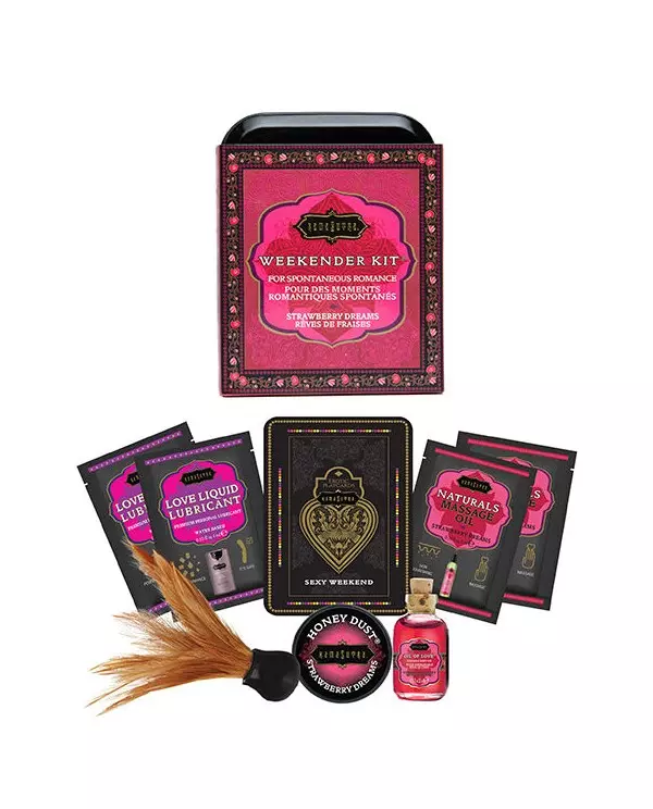 KAMASUTRA WEEKENDER TIN KIT STRAWBERRY DREAMS FRESA