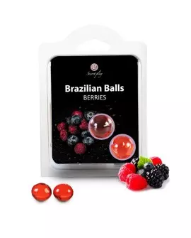 SECRETPLAY BRAZILIAN BALLS FRUTAS DEL BOSQUE SET 2 BOLAS