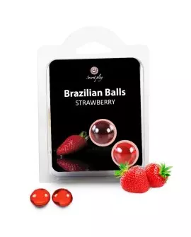 SECRETPLAY BRAZILIAN BALLS FRESAS SET 2 BOLAS