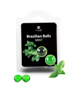 SECRETPLAY BRAZILIAN BALLS MENTA SET 2 BOLAS