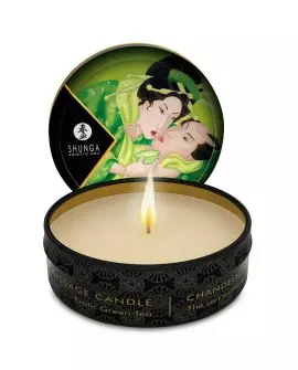 SHUNGA MINI CARESS BY CANDELIGHT VELA MASAJE TÉ VERDE 30ML