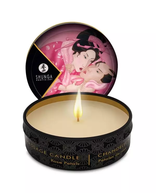 SHUNGA MINI CARESS BY CANDELIGHT VELA MASAJE ROSAS 30ML