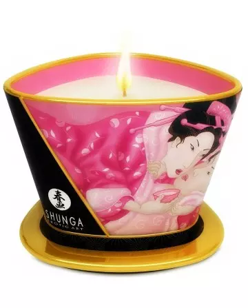 SHUNGA MINI CARESS BY CANDELIGHT VELA MASAJE ROSAS AFRODISIACAS 170ML