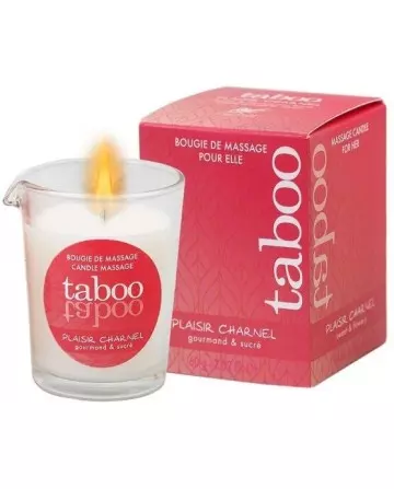 TABOO VELA DE MASAJE PARA ELLA PLAISIR CHARNEL AROMA FLOR DE CACAO