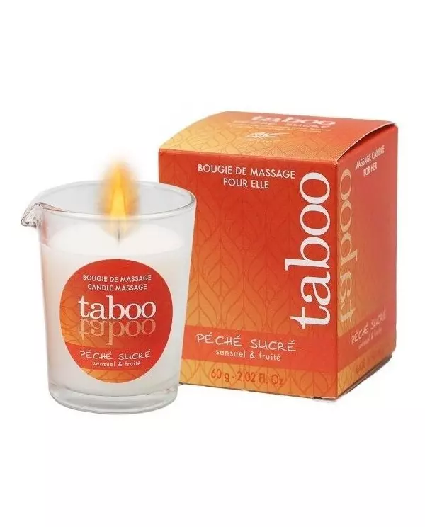 TABOO VELA DE MASAJE PARA ELLA PECHE SUCRE AROMA NECTARINA