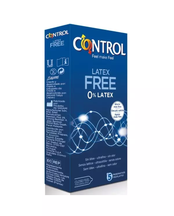 CONTROL FREE SIN LATEX PRESERVATIVOS 5 UNIDADES