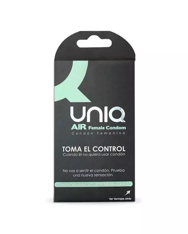 UNIQ AIR PRESERVATIVO FEMENINO SIN LATEX 3 UNIDADES