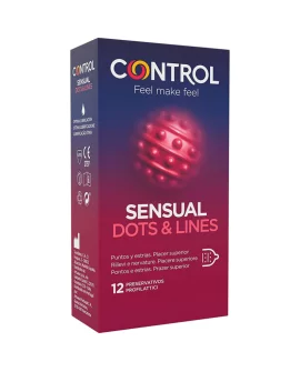 CONTROL SENSUAL DOTS & LINES PUNTOS Y ESTRIAS 12 UDS