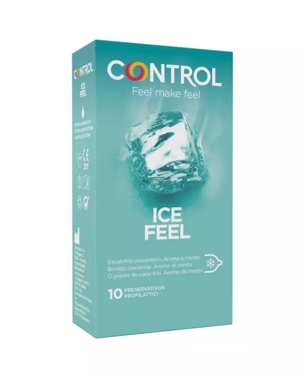 CONTROL ICE FEEL PRESERVATIVOS EFECTO FRIO 10 UNIDADES