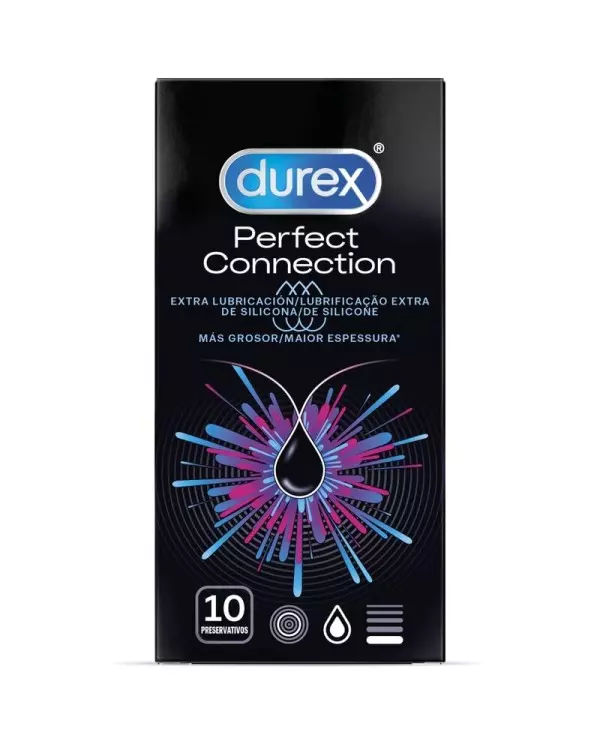 DUREX PERFECT CONNECTION EXTRA LUBRICACION SILICONA 10 UNIDADES