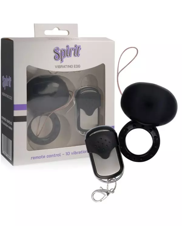 SPIRIT ANILLO VIBRADOR CONTROL REMOTO NEGRO