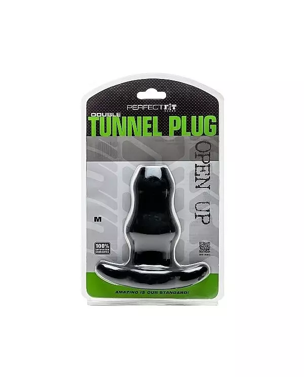 PERFECTFIT DOUBLE TUNNEL PLUG MEDIANO NEGRO