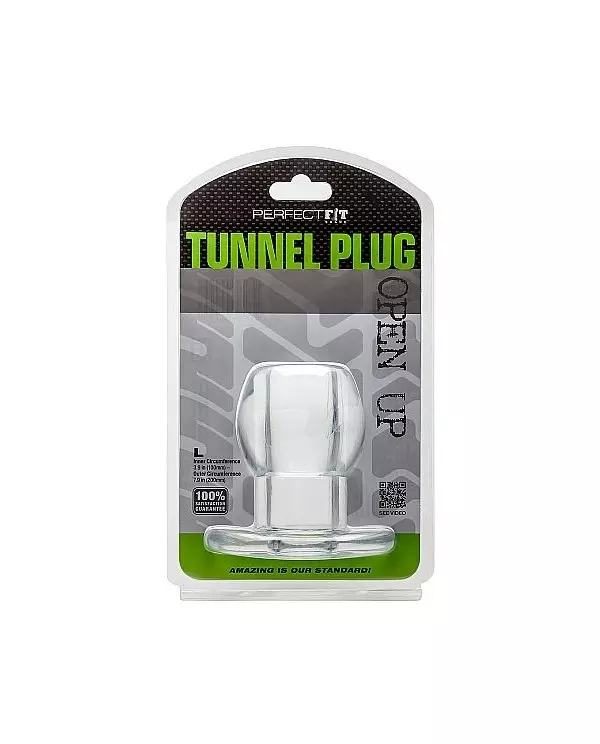 PERFECT FIT PLUG TUNNEL SILICONA TRANSPARENTE L