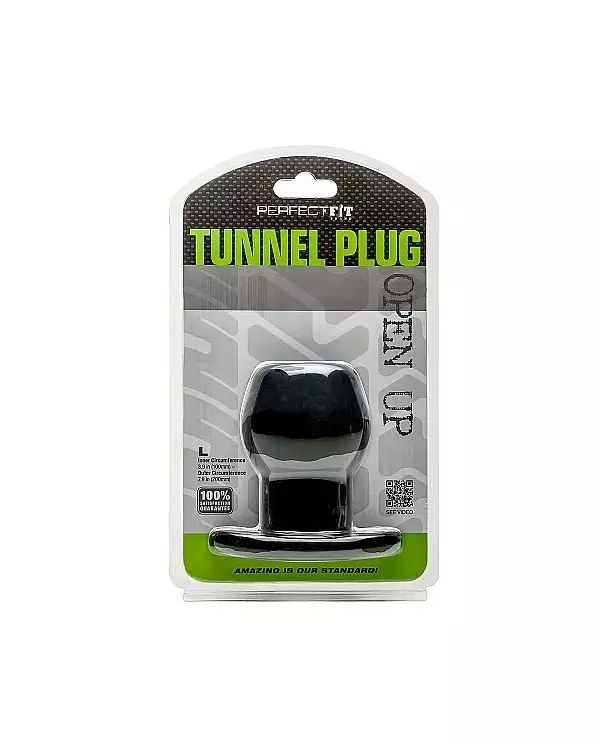 PERFECT FIT PLUG TUNNEL SILICONA NEGRO L