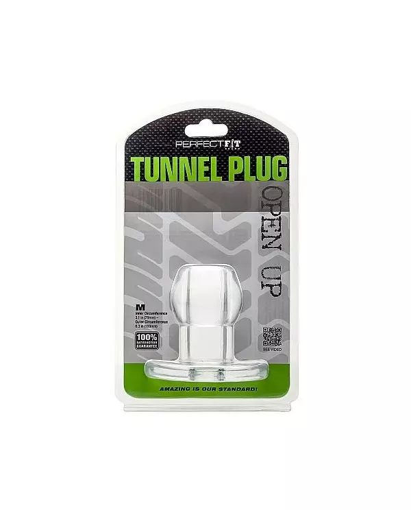 PERFECT FIT PLUG TUNNEL SILICONA TRANSPARENTE M