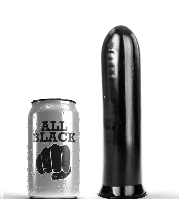 ALL BLACK DILDO NEGRO 19CM