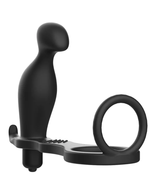 ADDICTED TOYS PLUG ANAL CON ANILLO SILICONA NEGRO