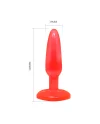 PLUG ANAL TACTO SUAVE ROJO 142