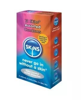 SKINS PRESERVATIVOS NATURAL + FINO + PUNTOS & ESTRIAS 12 UDS