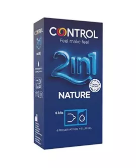 CONTROL DUO NATURA 2-1 PRESERVATIVO + GEL 6 UDS