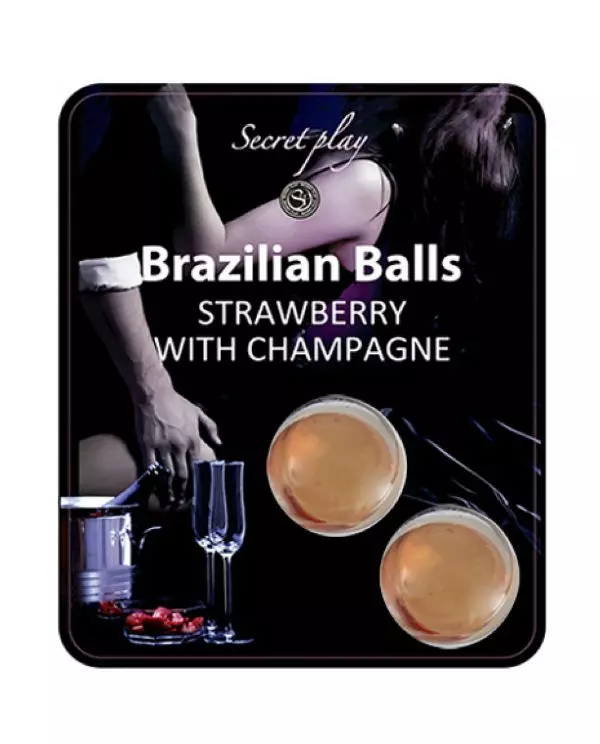 SECRETPLAY SET 2 BRAZILIAN BALLS FRESAS CON CAVA