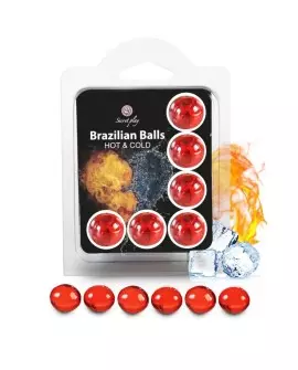 SECRETPLAY SET 6 BRAZILIAN BALLS EFECTO FRIO Y CALOR