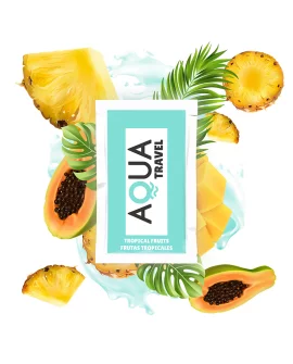 AQUA TRAVEL LUBRICANTE BASE AGUA SABOR FRUTAS TROPICALES - 6 ML