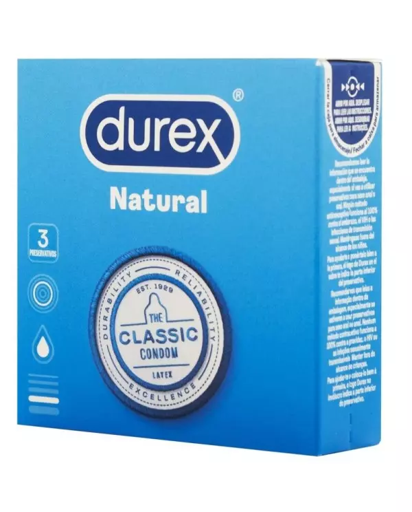 DUREX NATURAL CLASCIC 3 UNIDADES