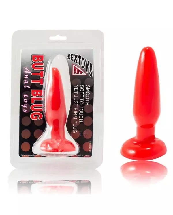 PLUG ANAL PEQUENO ROJO 15CM