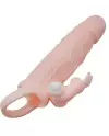 BRAVE MAN FUNDA PENE CON RABBIT VIBRADOR 165 CM NATURAL