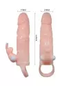 BRAVE MAN FUNDA PENE CON RABBIT VIBRADOR 165 CM NATURAL