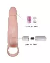 BRAVE MAN FUNDA PENE CON RABBIT VIBRADOR 165 CM NATURAL