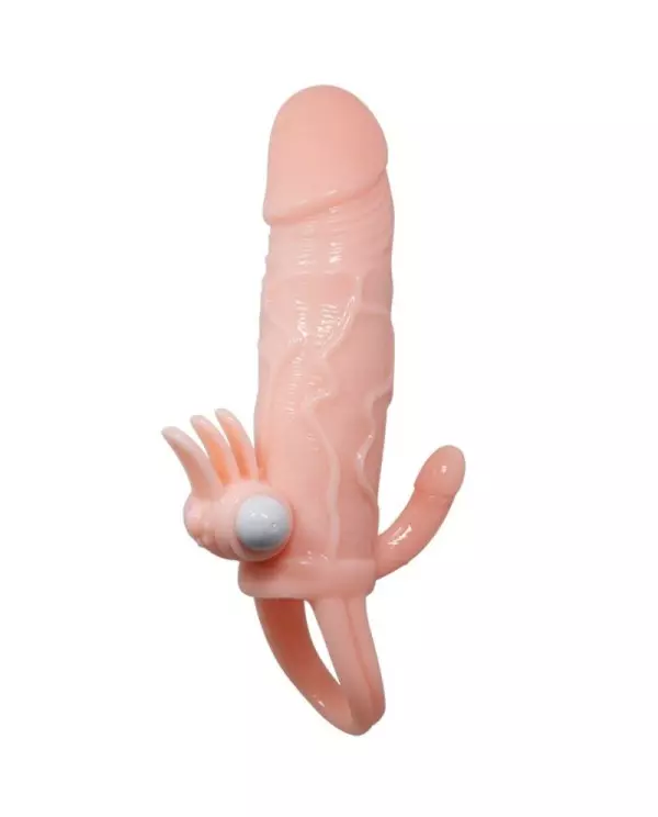 BRAVE MAN FUNDA PENE ANAL Y CLITORIS VIBRADOR 165 CM NATURAL