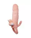 BRAVE MAN FUNDA PENE ANAL Y CLITORIS VIBRADOR 165 CM NATURAL