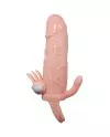 BRAVE MAN FUNDA PENE ANAL Y CLITORIS VIBRADOR 165 CM NATURAL