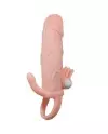 BRAVE MAN FUNDA PENE ANAL Y CLITORIS VIBRADOR 165 CM NATURAL