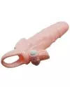 BRAVE MAN FUNDA PENE ANAL Y CLITORIS VIBRADOR 165 CM NATURAL