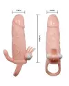 BRAVE MAN FUNDA PENE ANAL Y CLITORIS VIBRADOR 165 CM NATURAL