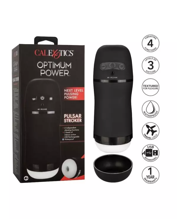 CALEX OPTIMUM POWER MASTURBADOR CON VIBRACION Y SUCCION