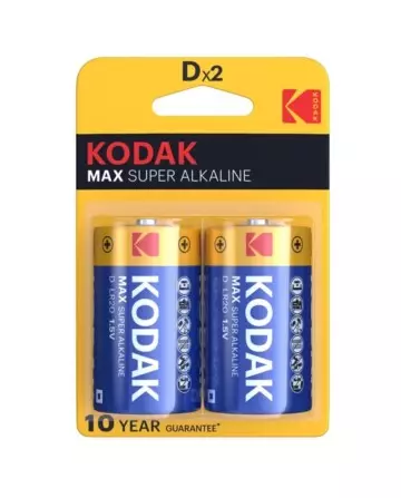 KODAK MAX PILA ALCALINA D LR20 BLISTER2