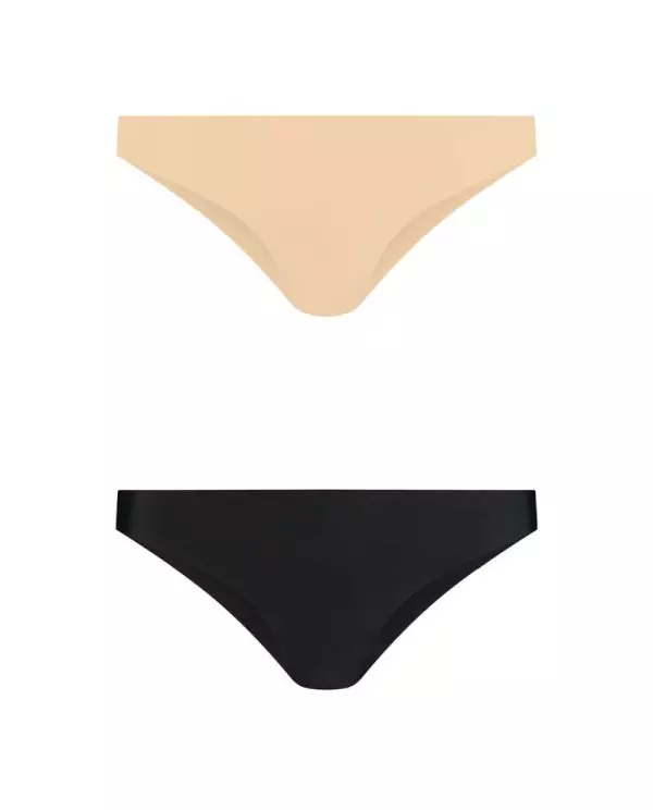 BYE BRA PACK 2 BRASILENAS NEGRAS Y BEIGE M