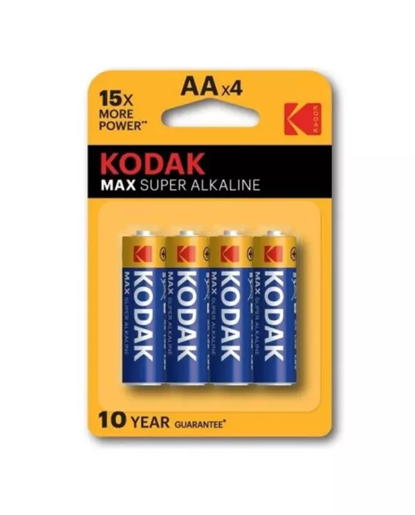 KODAK MAX SUPER PILA ALCALINA AA LR6 BLISTER4