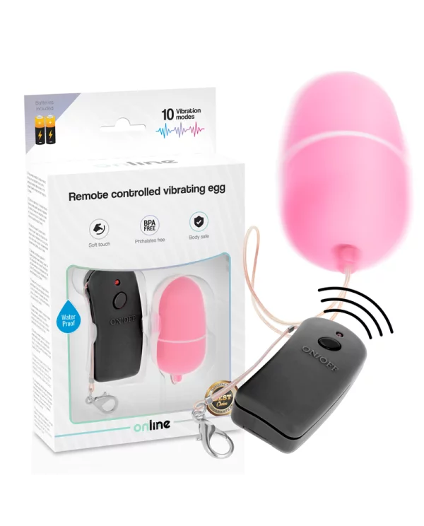 ONLINE HUEVO VIBRADOR CON MANDO CONTROL REMOTO ROSA