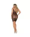 LEG AVENUE MINI VESTIDO DE GANCHILLO NEGRO