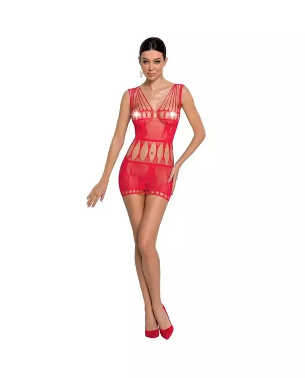 PASSION WOMAN BS090 BODYSTOCKING ROJO TALLA UNICA