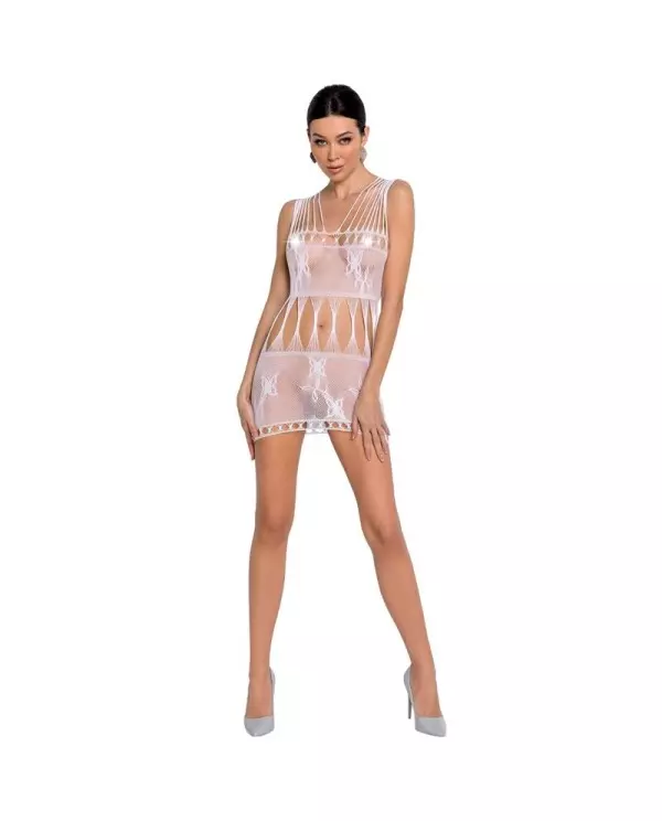 PASSION WOMAN BS090 BODYSTOCKING BLANCO TALLA UNICA