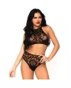 LEG AVENUE SET 2 PIEZAS TOP Y PANTIES M L